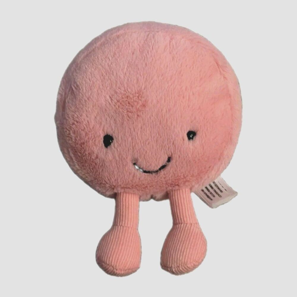 Jellycat London Rare Retired Pink Raspberry Macaron 4" Plush